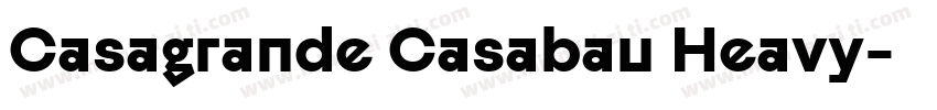 Casagrande Casabau Heavy字体转换